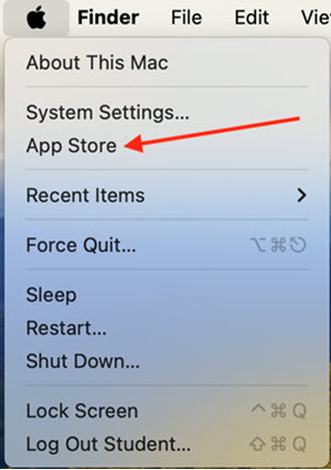 Red arrow to App Store